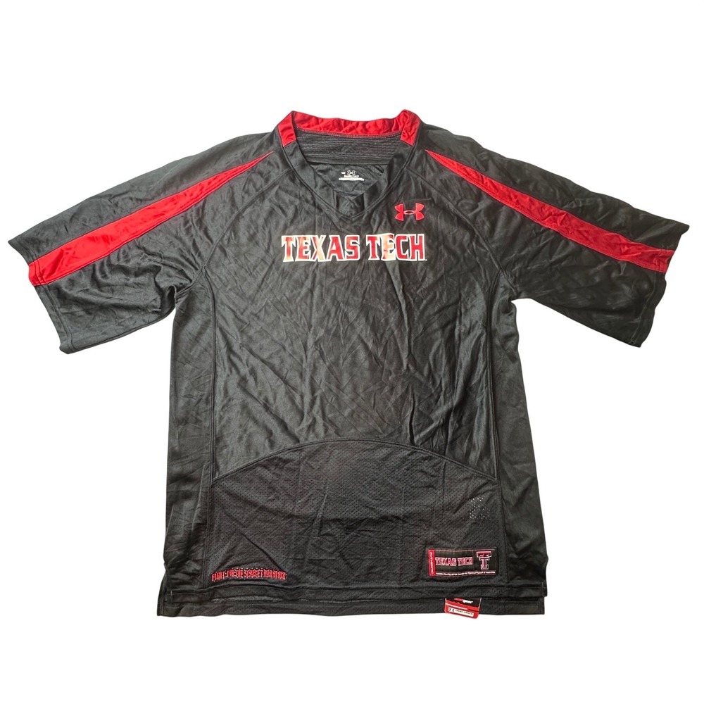 Texas Tech Red Raiders Under Armour Jersey Mens Medium Black Replica UM8100TT912